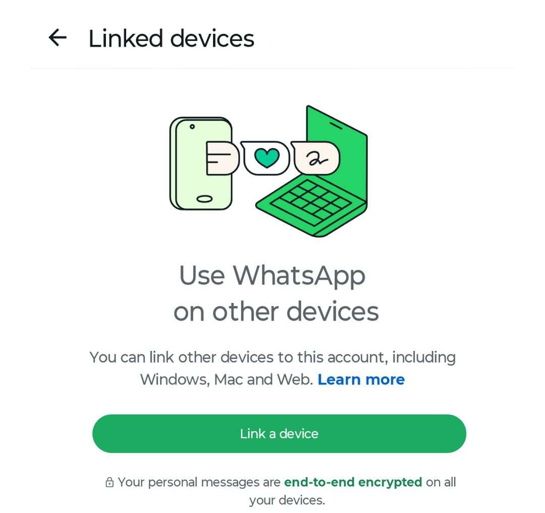 Link a Device in WhatsApp