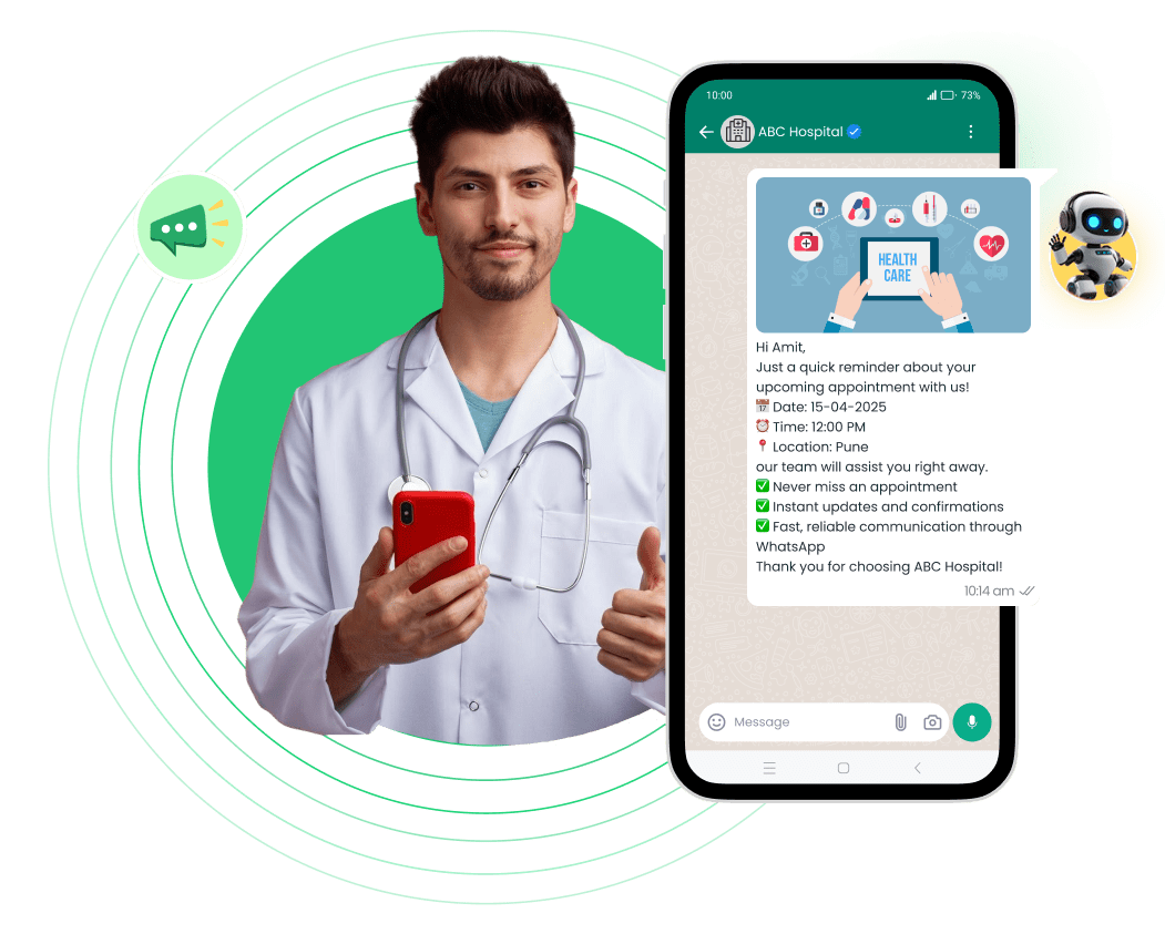 Healthcare- Automate Appointment Reminders & Boost Efficiency with Bulk WhatsApp Messages
