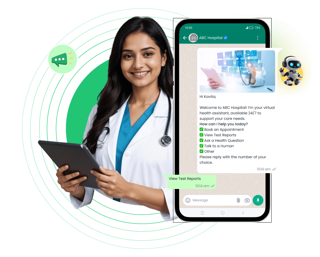 Healthcare Engage Patients 247 with WhatsApp Chatbots for Better Care​ Industries