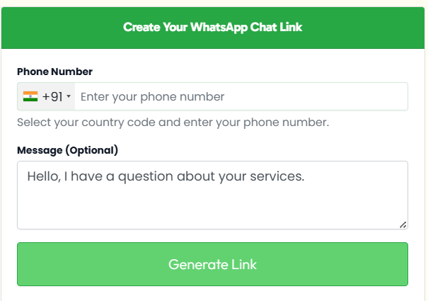 WhatsApp Link Generator