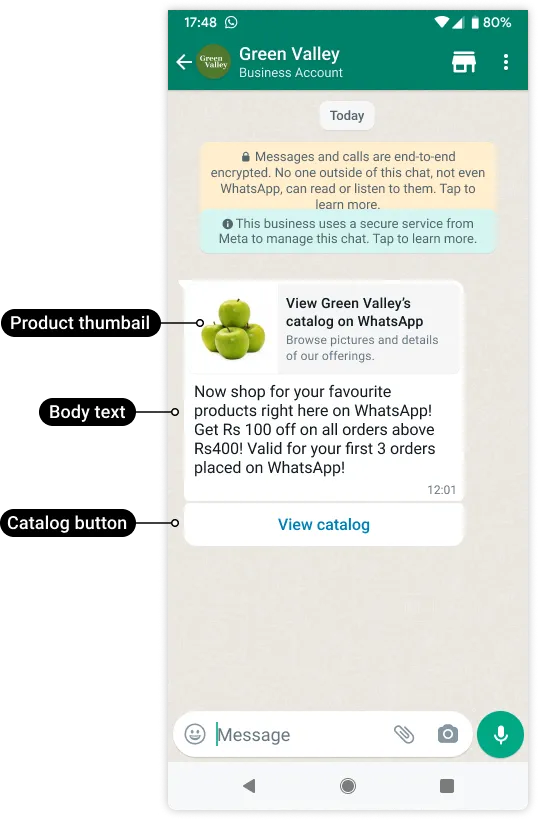 WhatsApp Catalog Meta