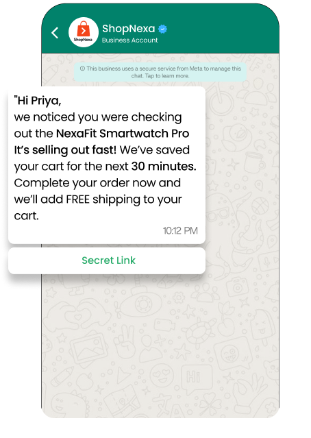 WhatsApp Marketing Strategy for Black Friday: The Ultimate 2025 Guide 5 The Abandoned Cart Recovery Nudge