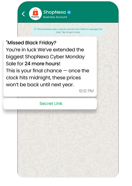 WhatsApp Marketing Strategy for Black Friday: The Ultimate 2025 Guide 7 The Cyber Monday Last Chance Extension