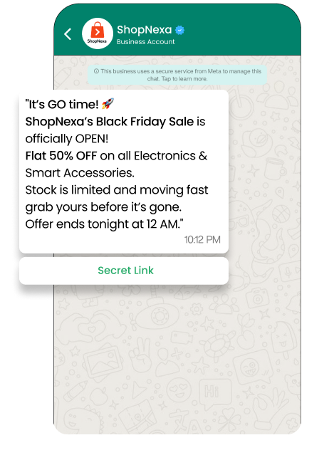 WhatsApp Marketing Strategy for Black Friday: The Ultimate 2025 Guide 4 The Flash Sale Live Alert