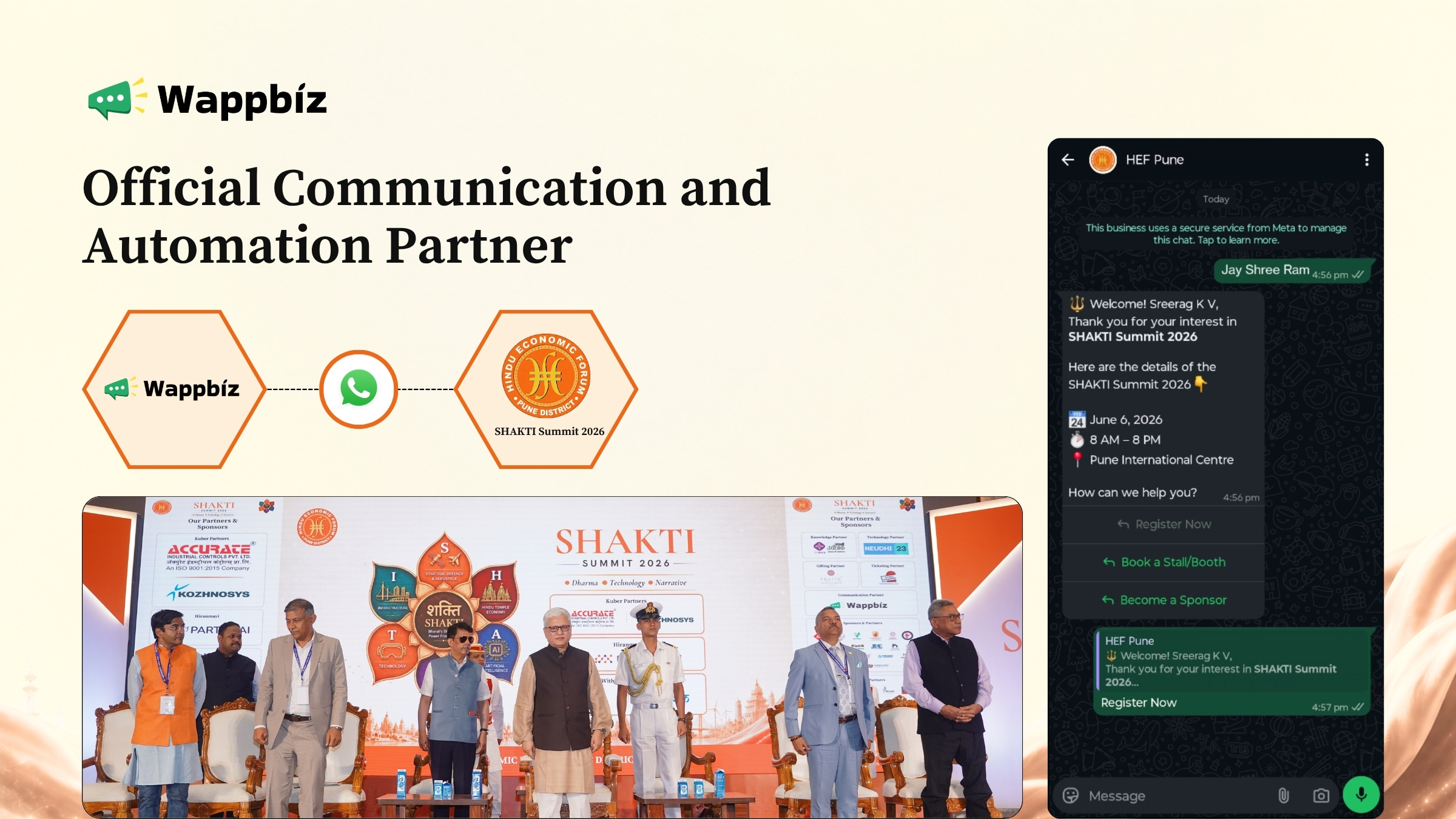 WappBiz Named Official Automation and Communication Partner for HEF Shakti Summit