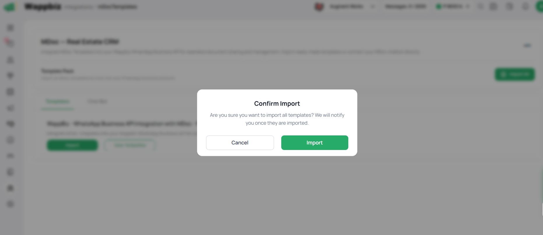 Confirm Import