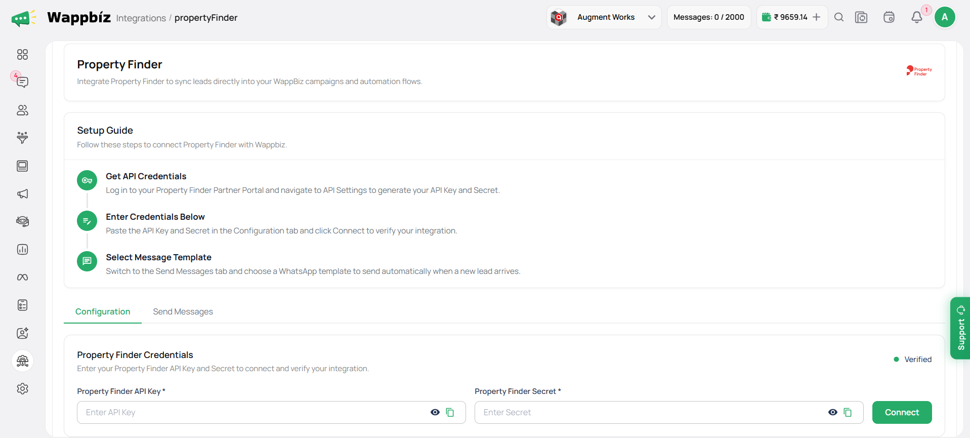 poperty finder connection