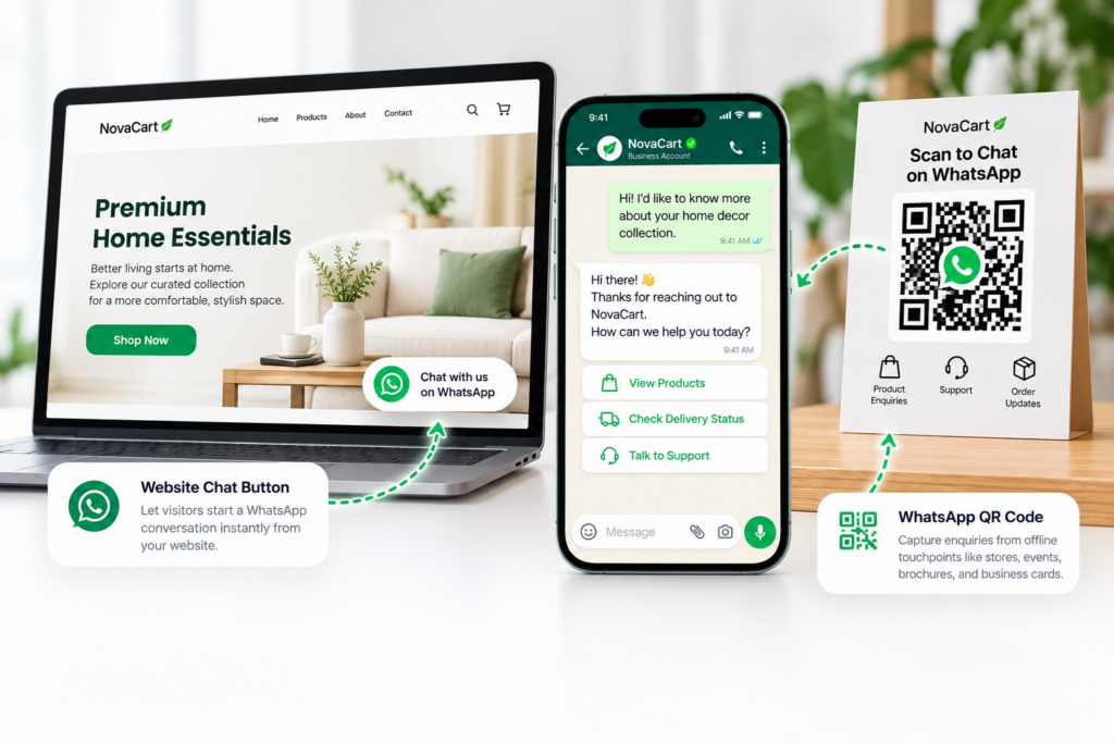 WhatsApp Commerce Hero Showcase