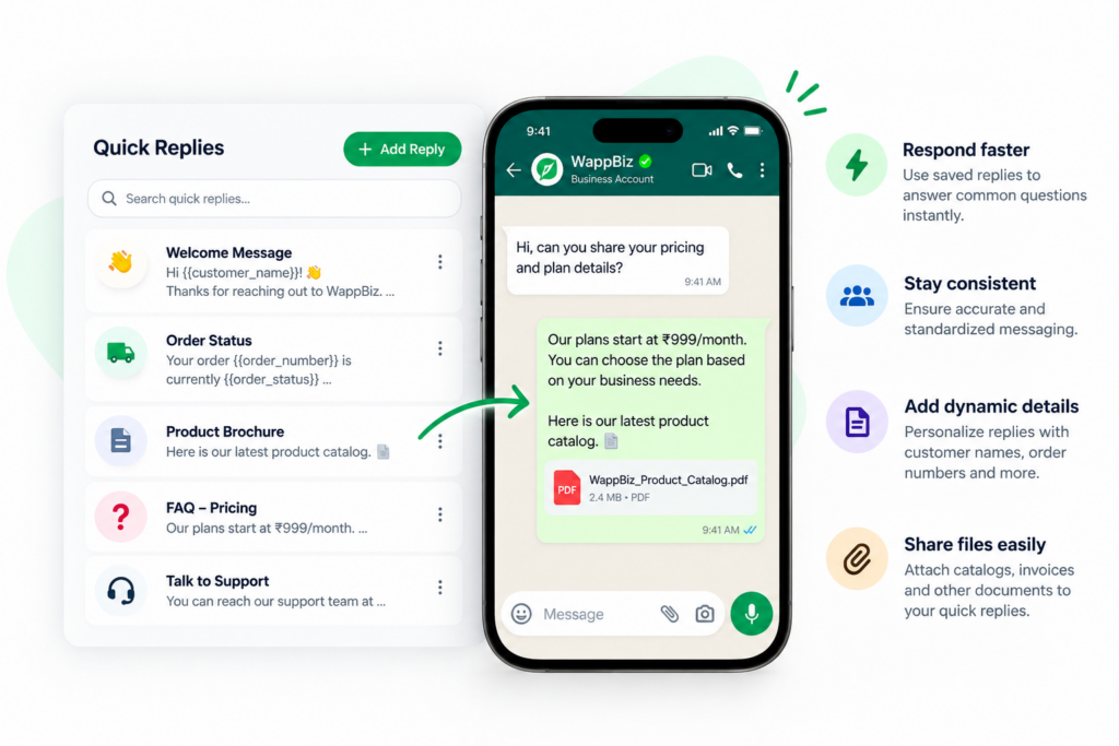 WhatsApp Quick Replies Demo